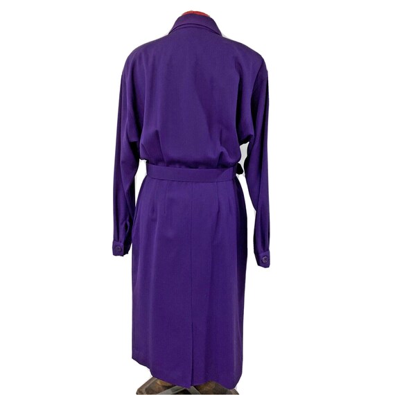 Vintage Doncaster Purple shirtdress midi belted 1… - image 5