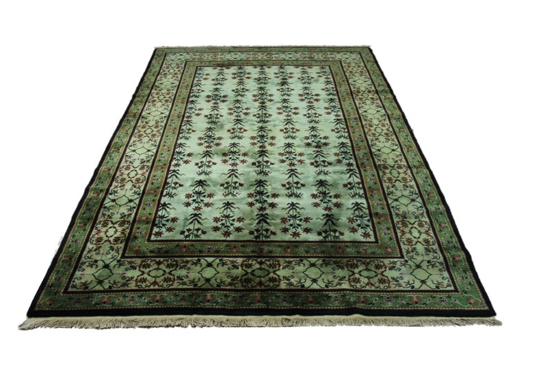 Green 69 Overdyed Deco Rug 2803 image 1