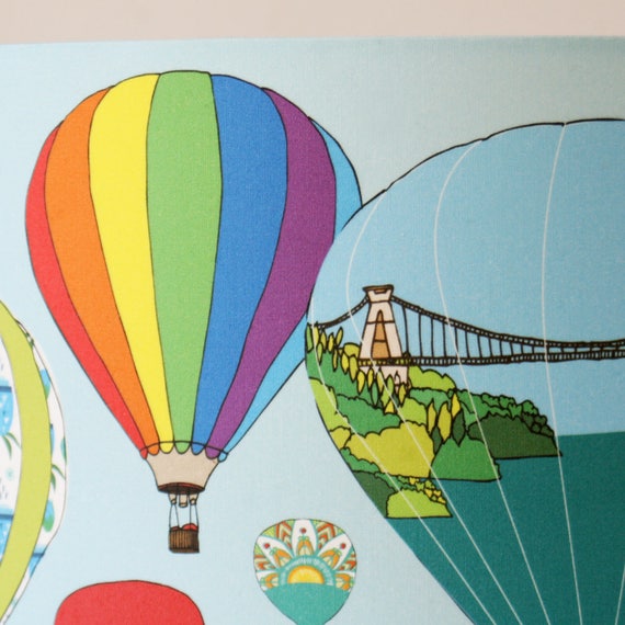 Bristol Balloons Handmade Stand Lampshade Featuring Hot Air Over