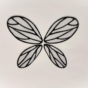 Transparent plastic fairy wings: DIY jewelry charms, Resin art, Scrapbooking, Fantasy dolls - VARIOUS SIZES