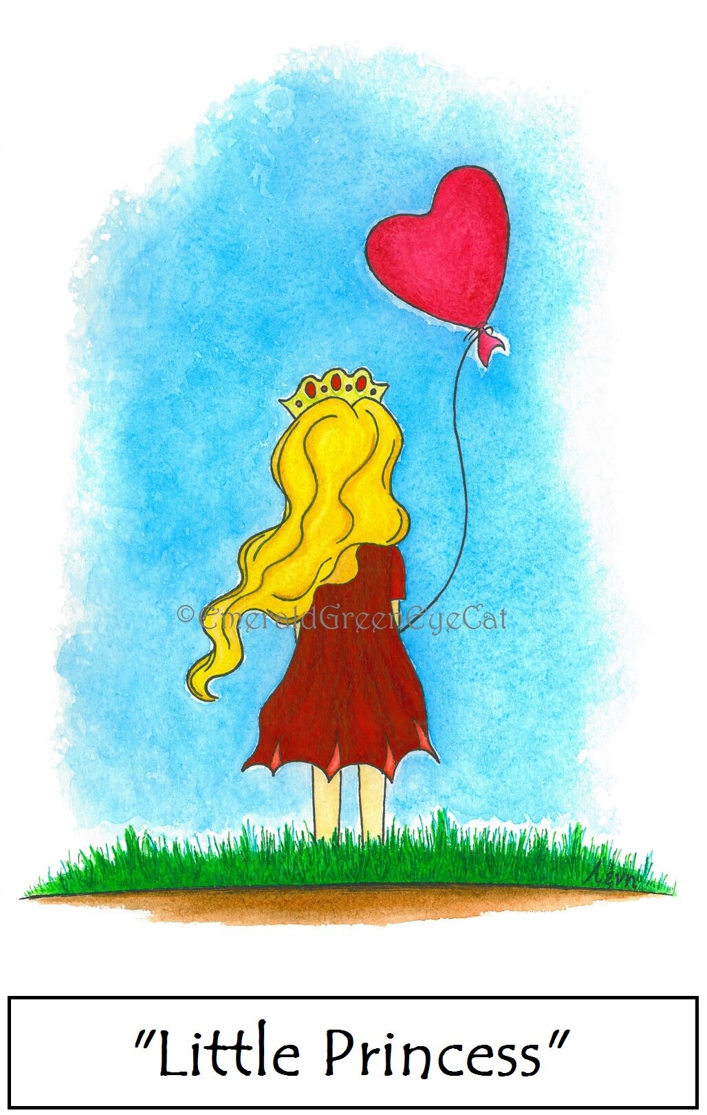 Digital Little Girl Art Watercolor Paintings Prints Etsy UK