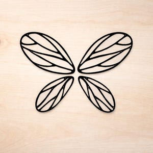 Transparent plastic fairy wings - DIY jewelry charms, Resin art, Scrapbooking, Fantasy dolls - VARIOUS SIZES