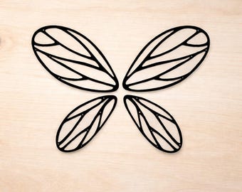 Transparent plastic fairy wings - DIY jewelry charms, Resin art, Scrapbooking, Fantasy dolls - VARIOUS SIZES