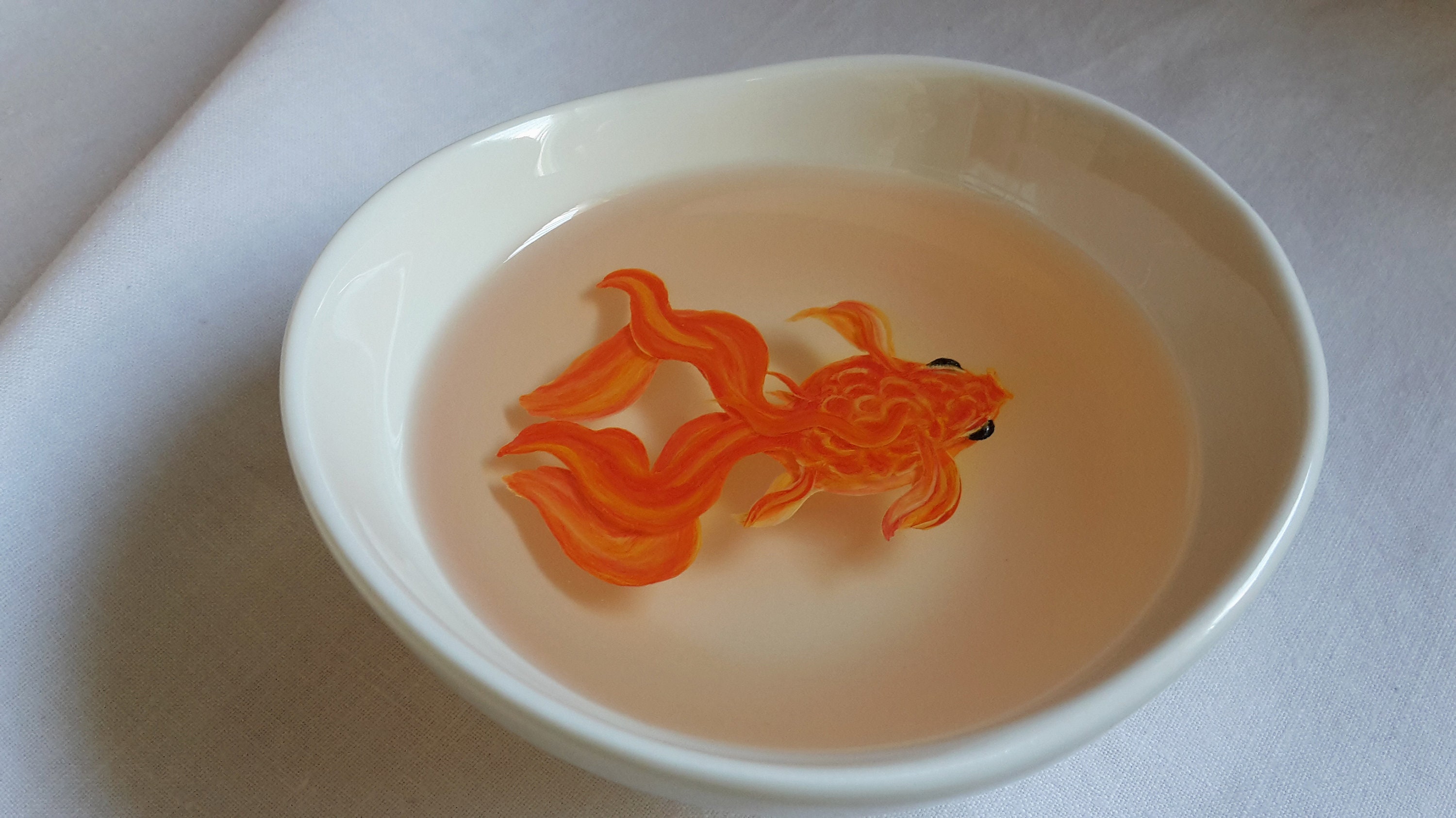 3D Goldfish Acrylic Painting In Resin 3D Resin Art Fish Etsy