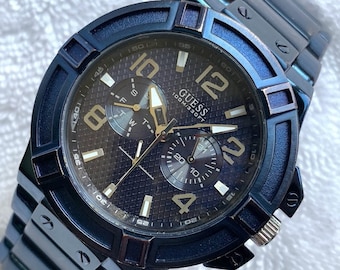Guess Stainless Steel Chronograph Dial Multi-Function Quartz Watch
