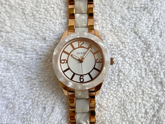 guess gold plated watch