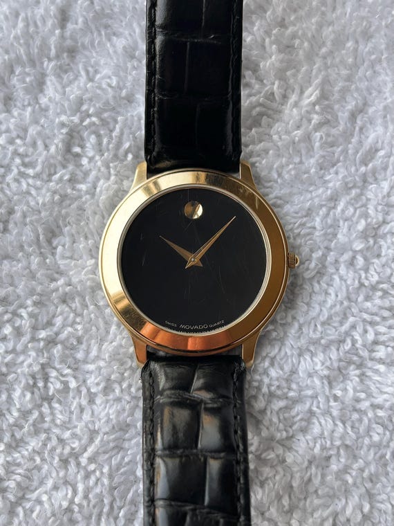 Vintage Movado Museum Classic Gold Plated Stainless Steel  display picture 1