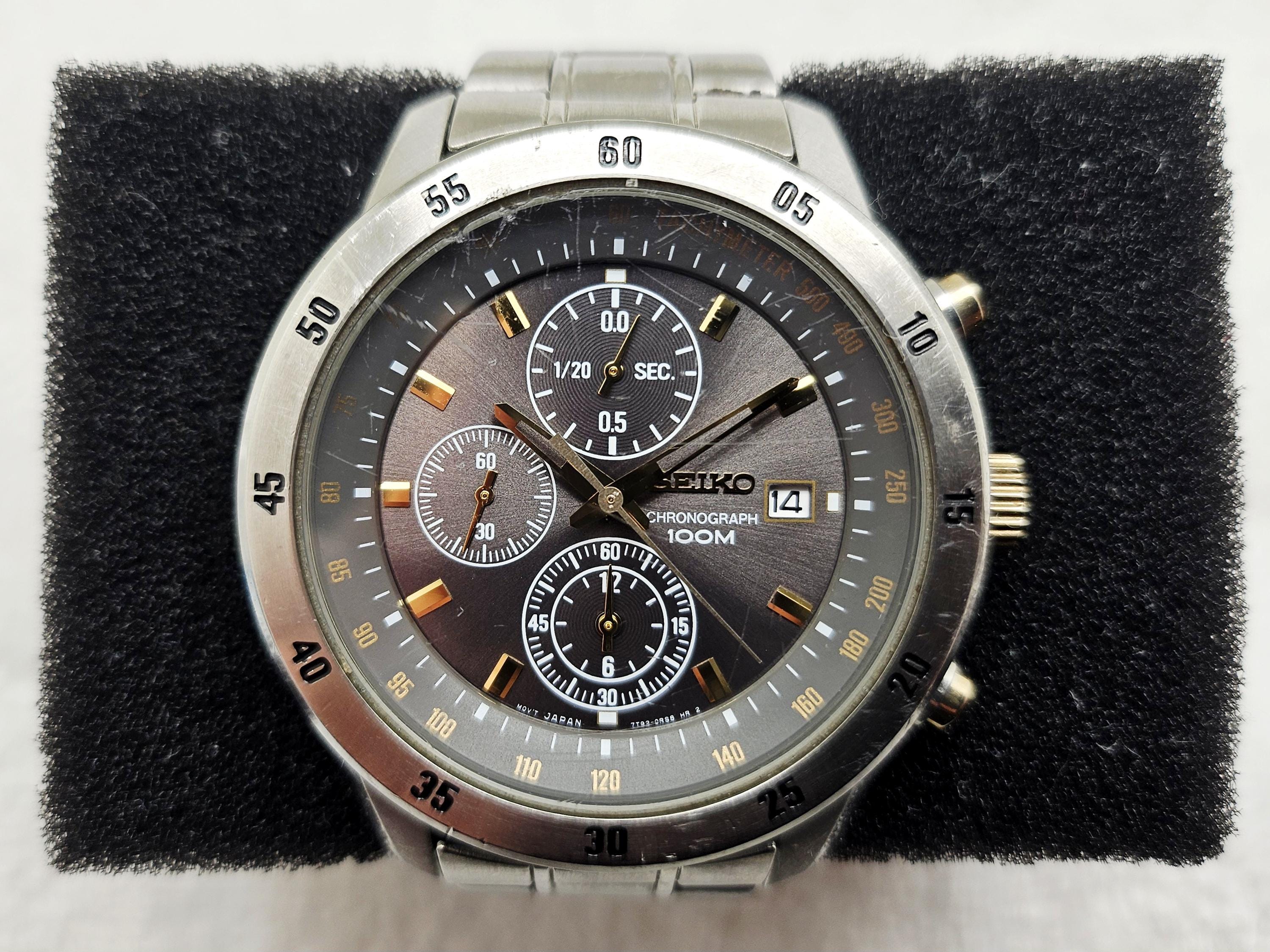 Seiko Chronograph 100 M - Etsy