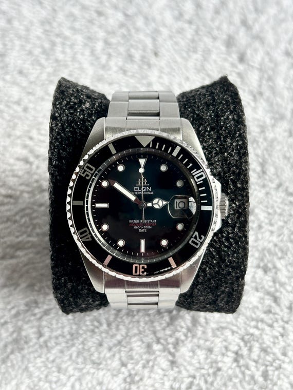 Vintage Elgin Treasure Automatic Stainless Steel 200M Diver Watch