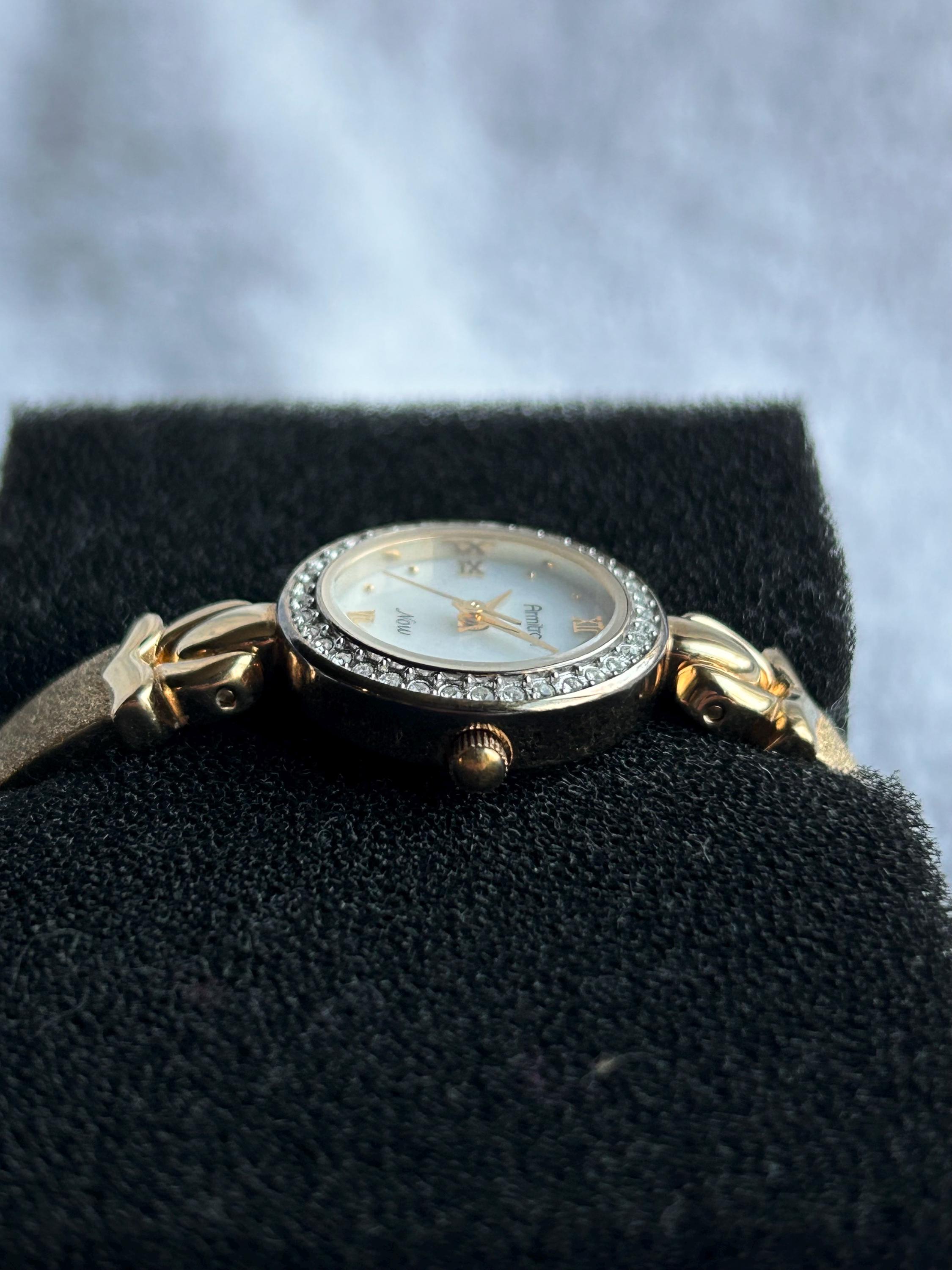 Armitron ladies pearl face vintage with crystals watch Armitron Women main image 2