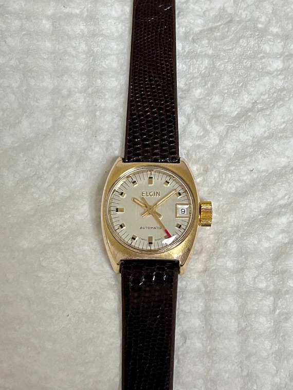 Vintage Elgin Automatic 25 Rubies Gold Plated and 