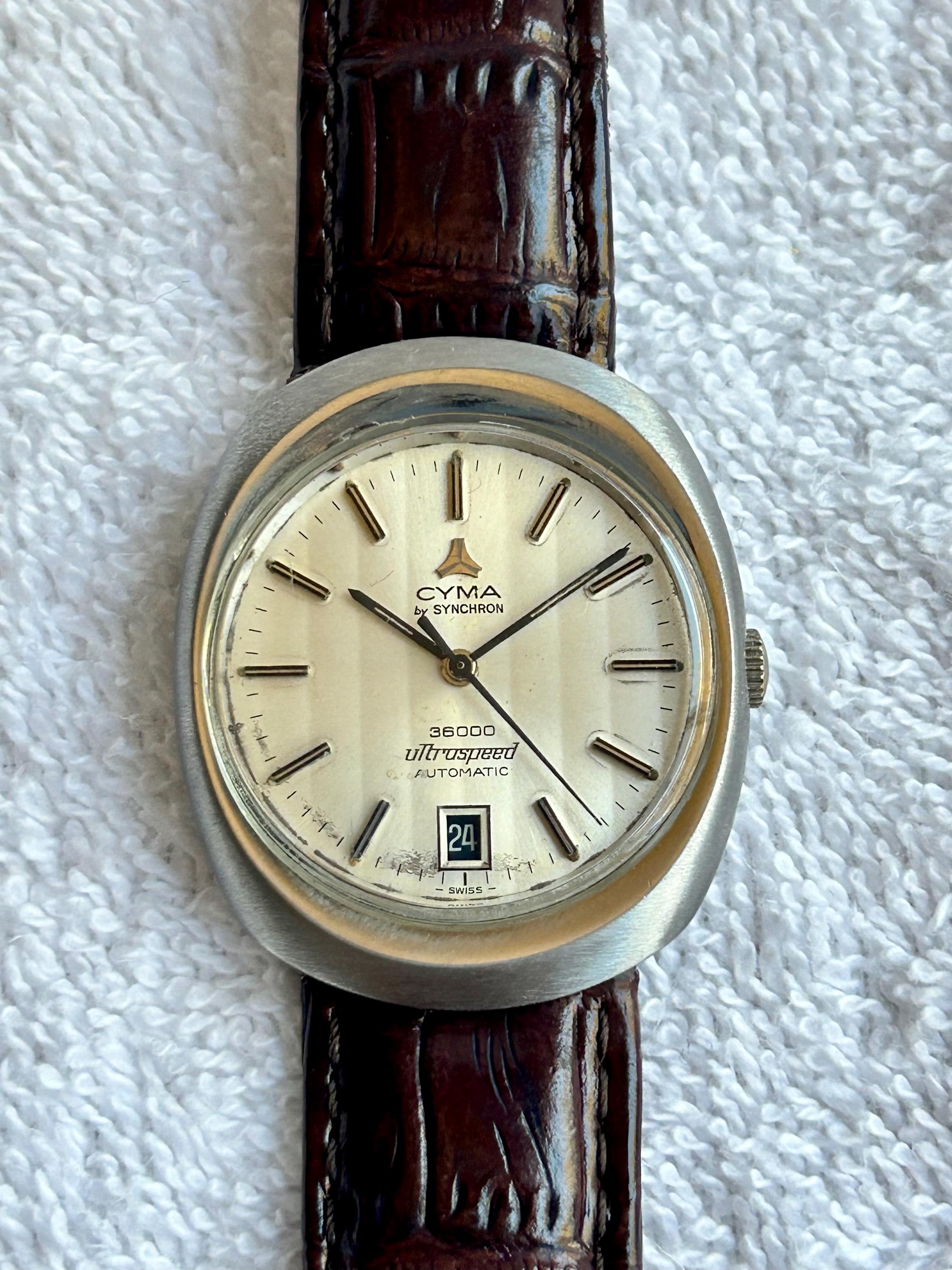 Vintage Cyma Ultra-speed 36000, Automatic, Stainless Steel