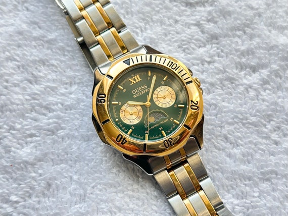 Vintage Guess Waterpro Triple Registers Day Date and Day night