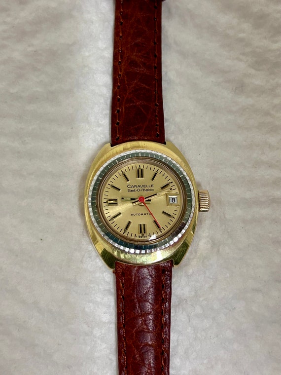 Vintage Caravelle by Bulova Automatic Gold Plated 