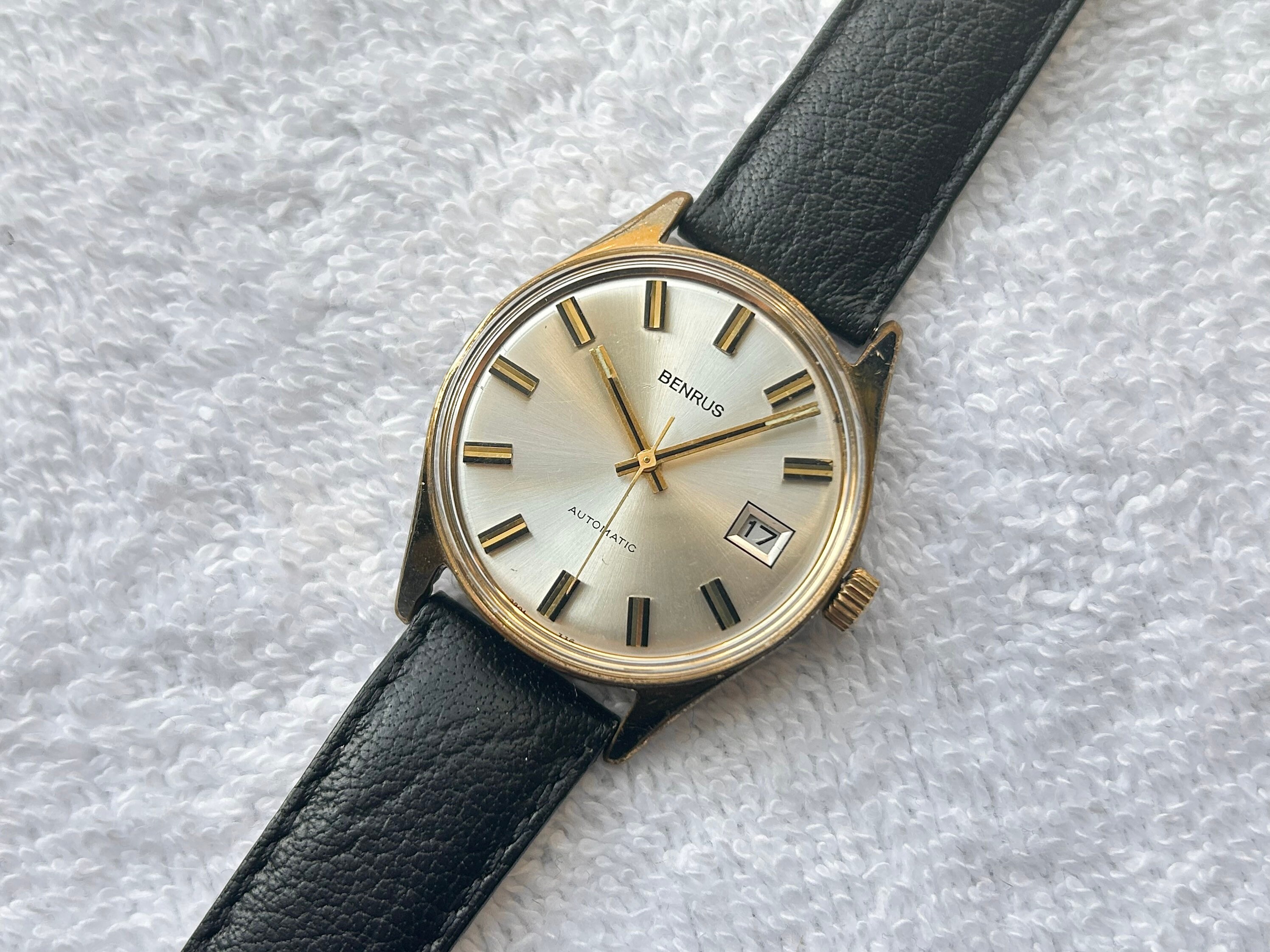 Benrus 20 Micron Gold Plated Gold Tone Mechanical Watch
