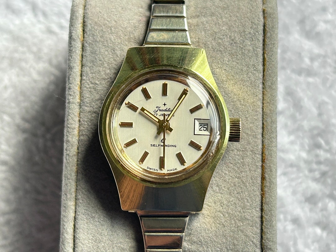 Vintage Tradition 17 Jewels Automatic Gold Plated Ladies 