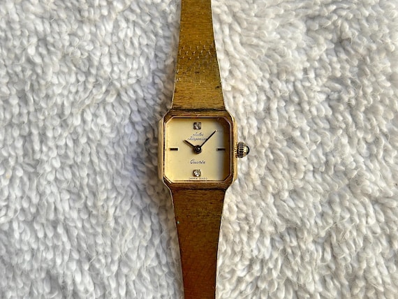 Vintage Jules Jurgensen Diamonds Gold Plated Stainless Steel  display picture 3