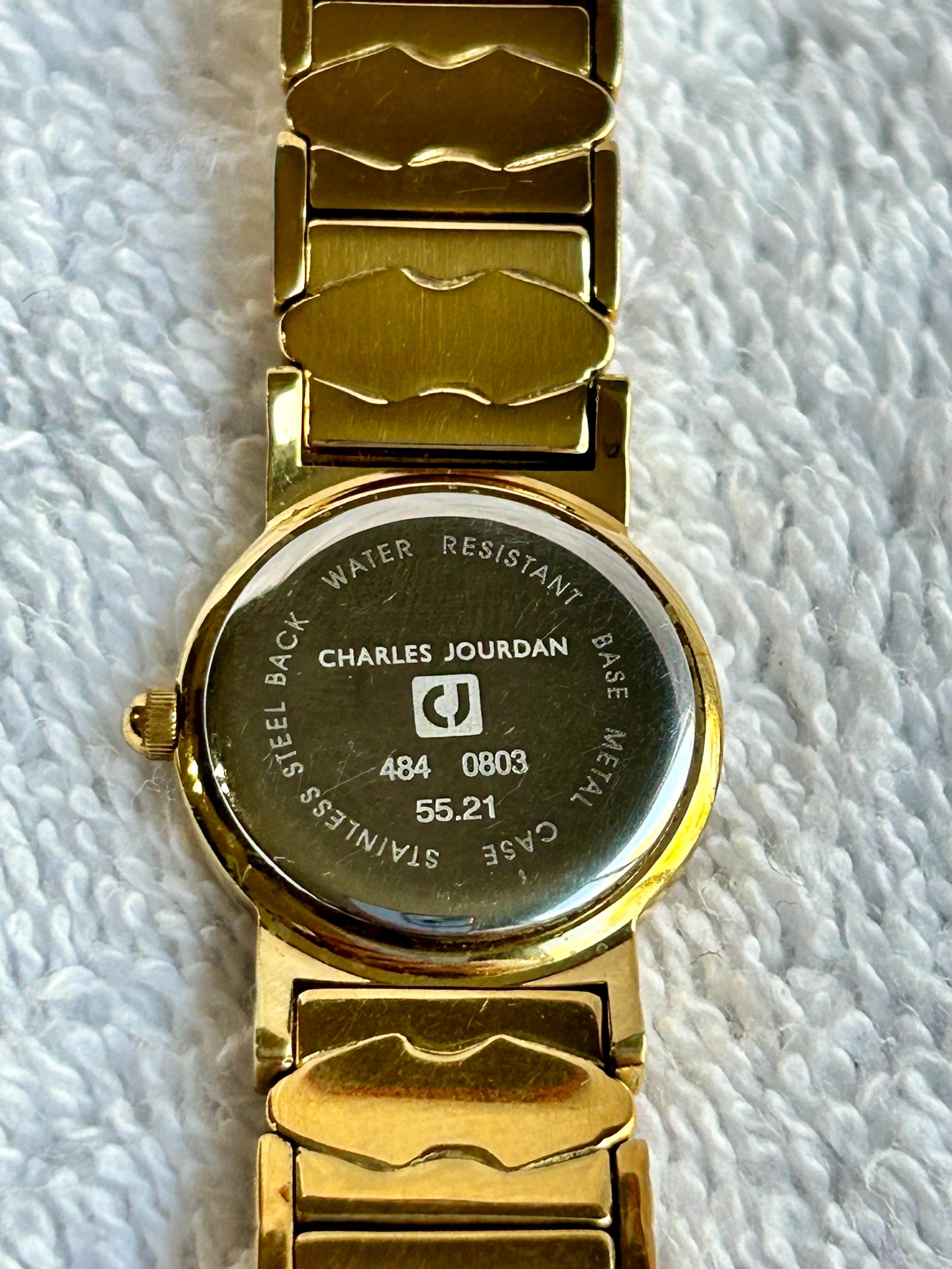 Vintage Charles Jourdan Paris France, Gold Plated on Steel Case