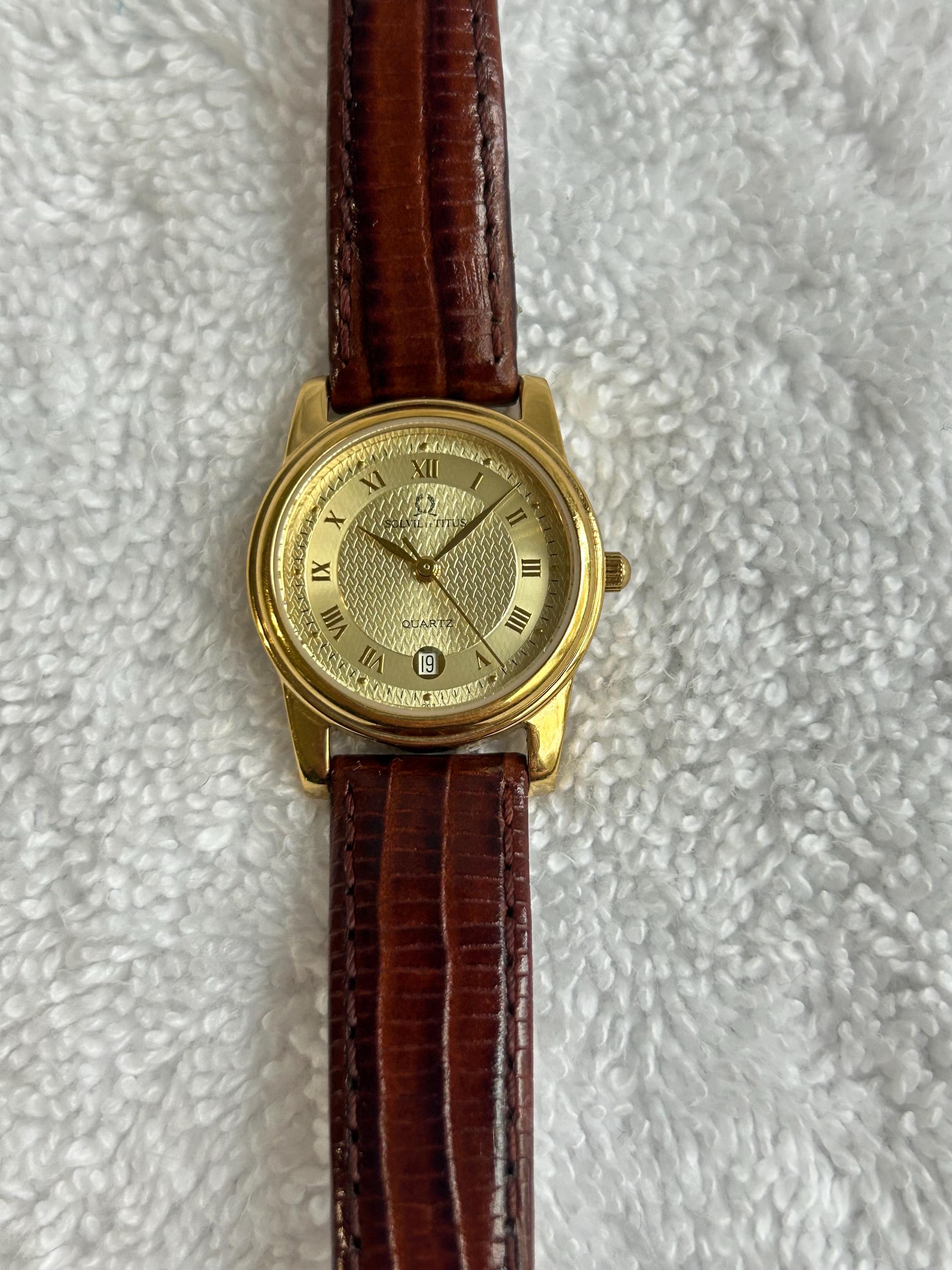 Solvil et Titus タイタス 9952 手巻き アンティーク Vintage Solvil Et Titus Gold Plated and Stainless Steel Quartz