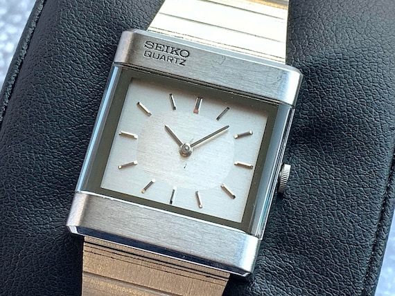 Vintage mooie staat Seiko Tank roestvrij staal dames quartz