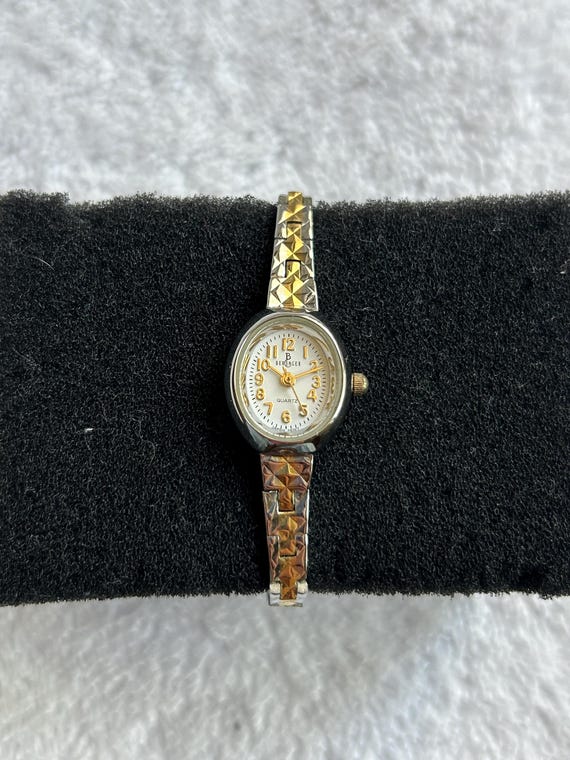 Vintage Berenger Two-Tone Gold & Stainless-Steel Stainless-Steel Japan Tiny Cocktail Quartz Watch View 4