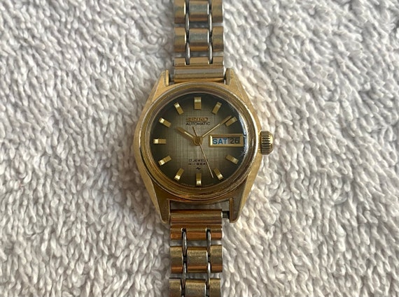 Vintage Seiko Automatic Quick Set Day and Date Cocktail Ladies - Etsy