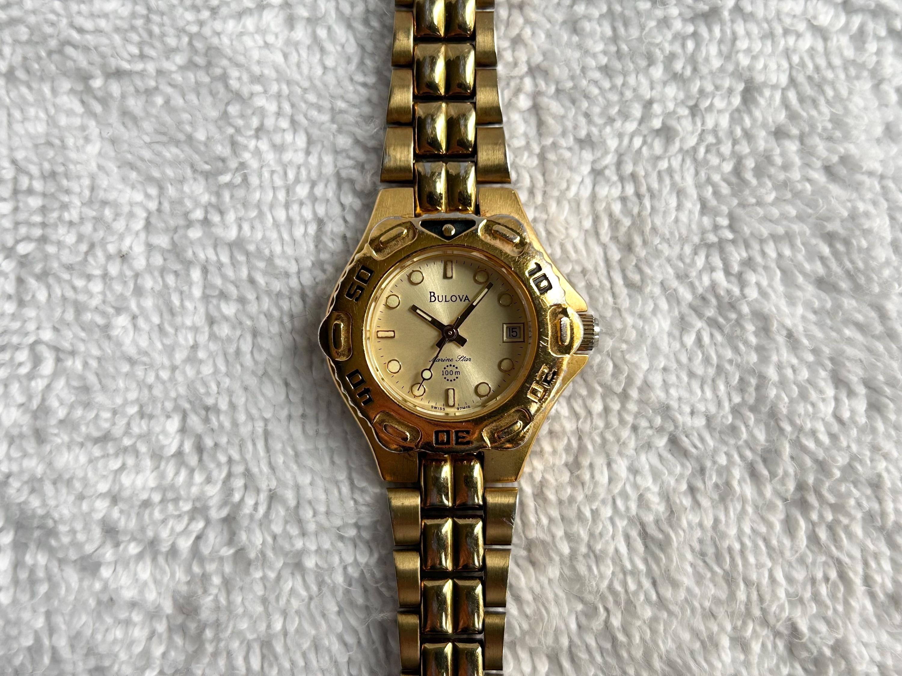 Bulova-Swiss Marine Star Watch Gold/Silver Bulova Jet Star Quartz Gold Dial Men main image 3