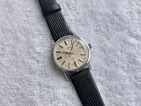Vintage Elgin Automatic Date Register Stainless S… - image 4