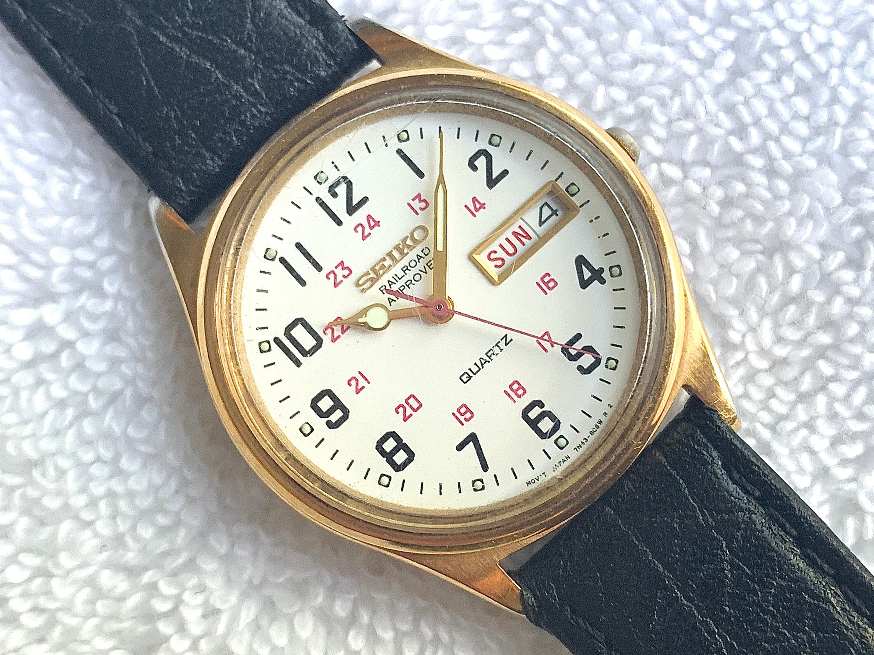Vintage Seiko Railroad Quick Set Day/date Luminous Gold Plated - Etsy