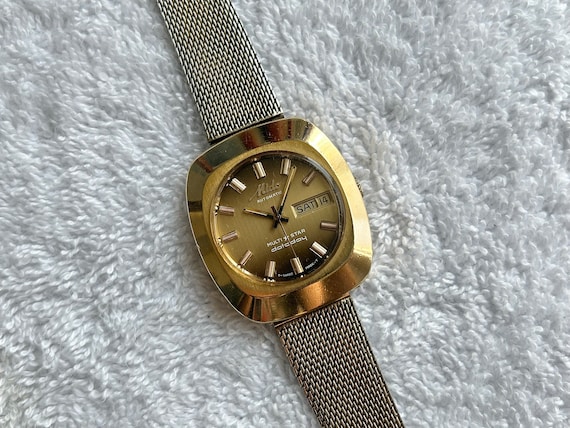 Vintage Mido Multistar Datoday Day/Date Gold Plat… - image 4
