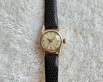 Vintage Croton by Thos. Long Co. Mid-1950's Mechanical Aquamatic Rose Gold Plated Swiss Made Ladies Watch Fully Serviced