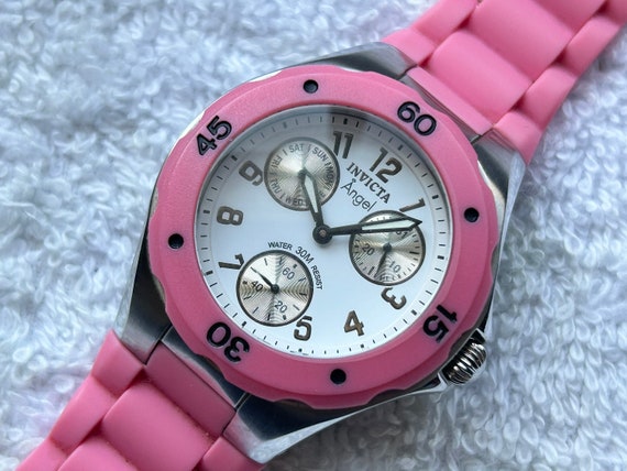 Invicta Angel Pink Day/date Luminescent Quartz Ladies Watch  display picture 1