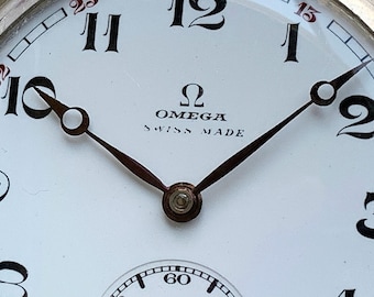 Vintage Omega Mechanical Wind-up Solid Silver 0.900 Swiss
