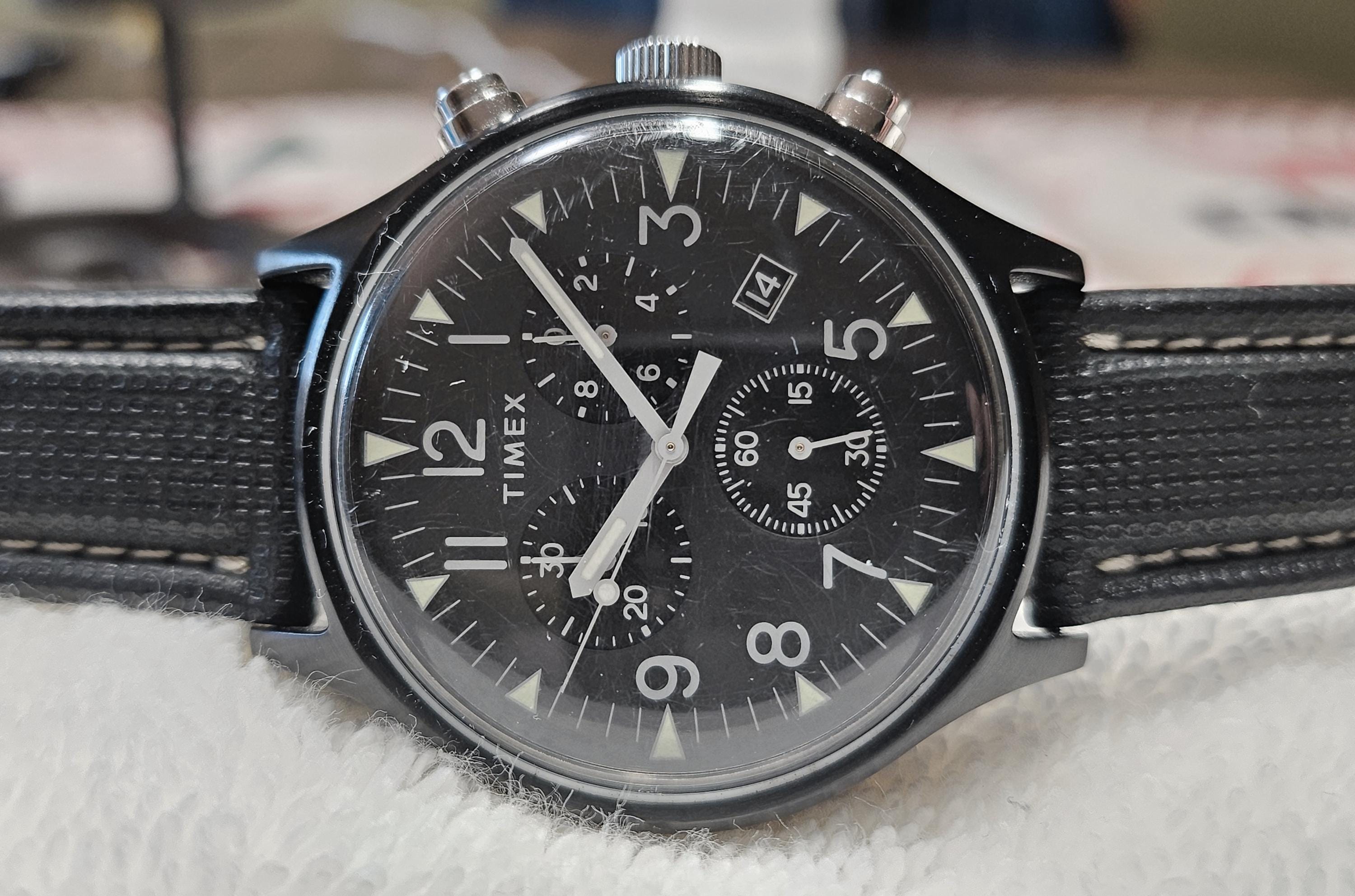 Timex Panda Collection Vintage Timex Chronograph Panda Dial Stainless Steel Quartz Watch. - Etsy