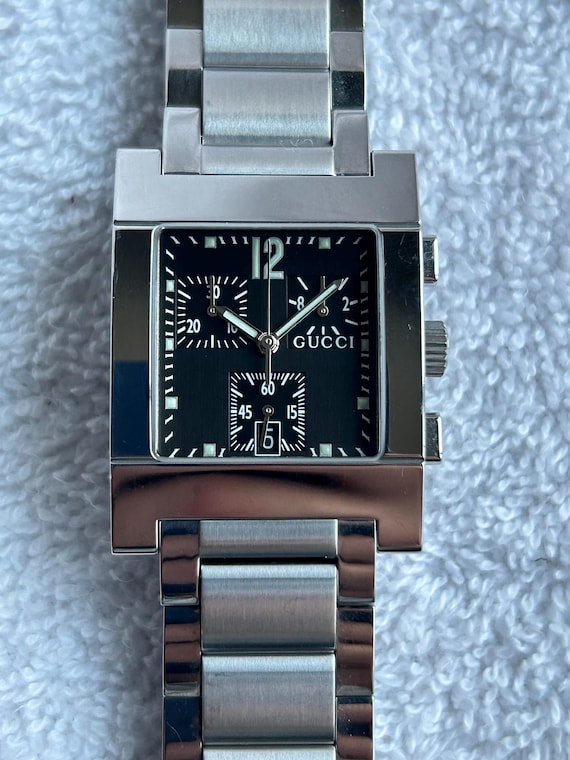 GUCCI 腕時計 7700M Gucci 7700M Stainless Steel White Dial Swiss Quartz Men's