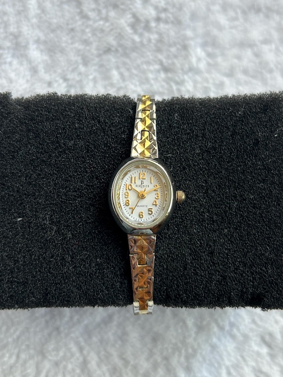 Vintage Berenger Two-Tone Gold & Stainless-Steel Stainless-Steel Japan Tiny Cocktail Quartz Watch View 3