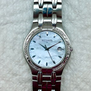 Rare Find Wittnauer 30 Diamonds Mother of Pearl Stainless  display picture 2