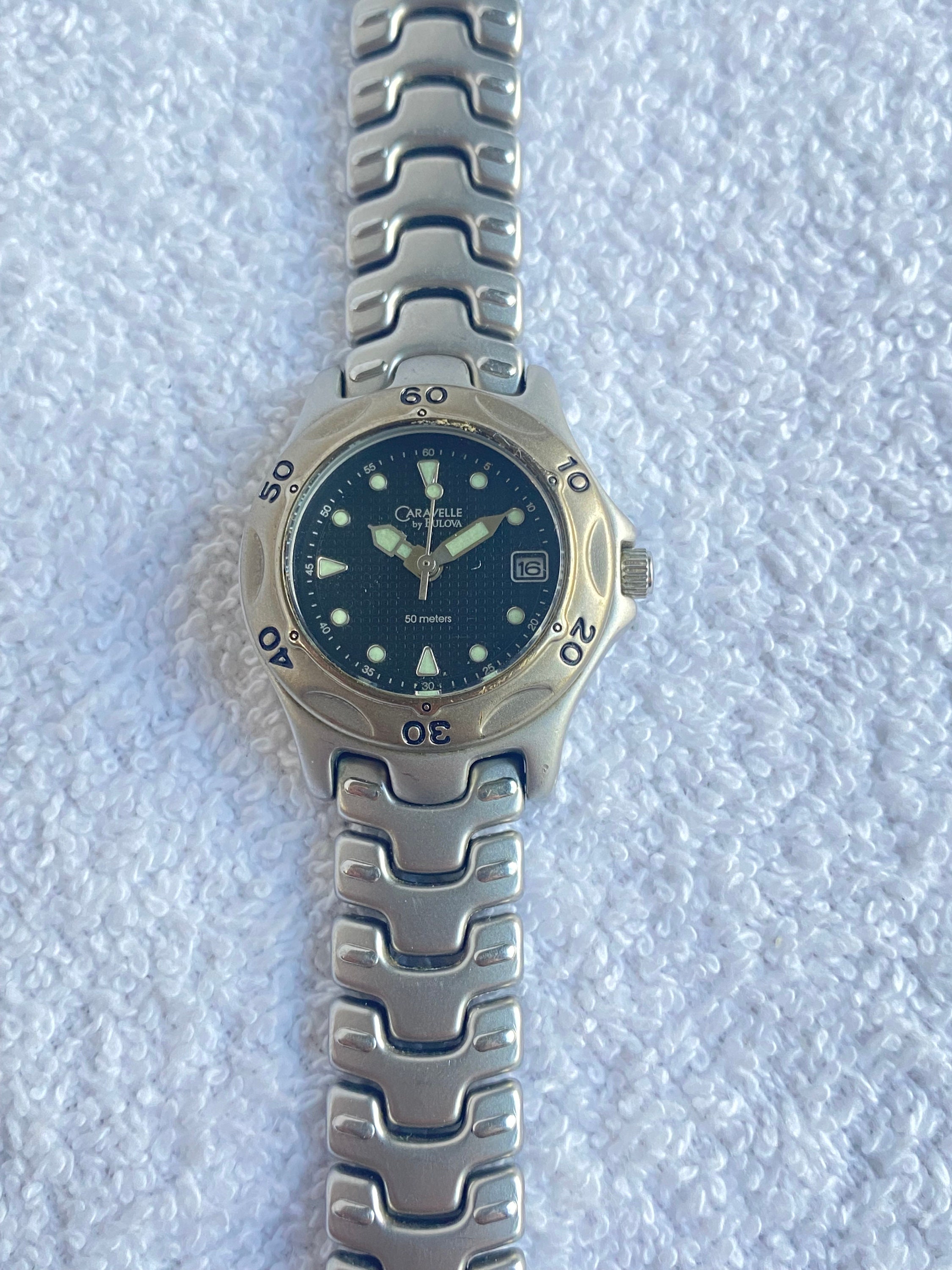 Vintage Bulova Caravelle Diver s Rotating Bezel Stainless Steel
