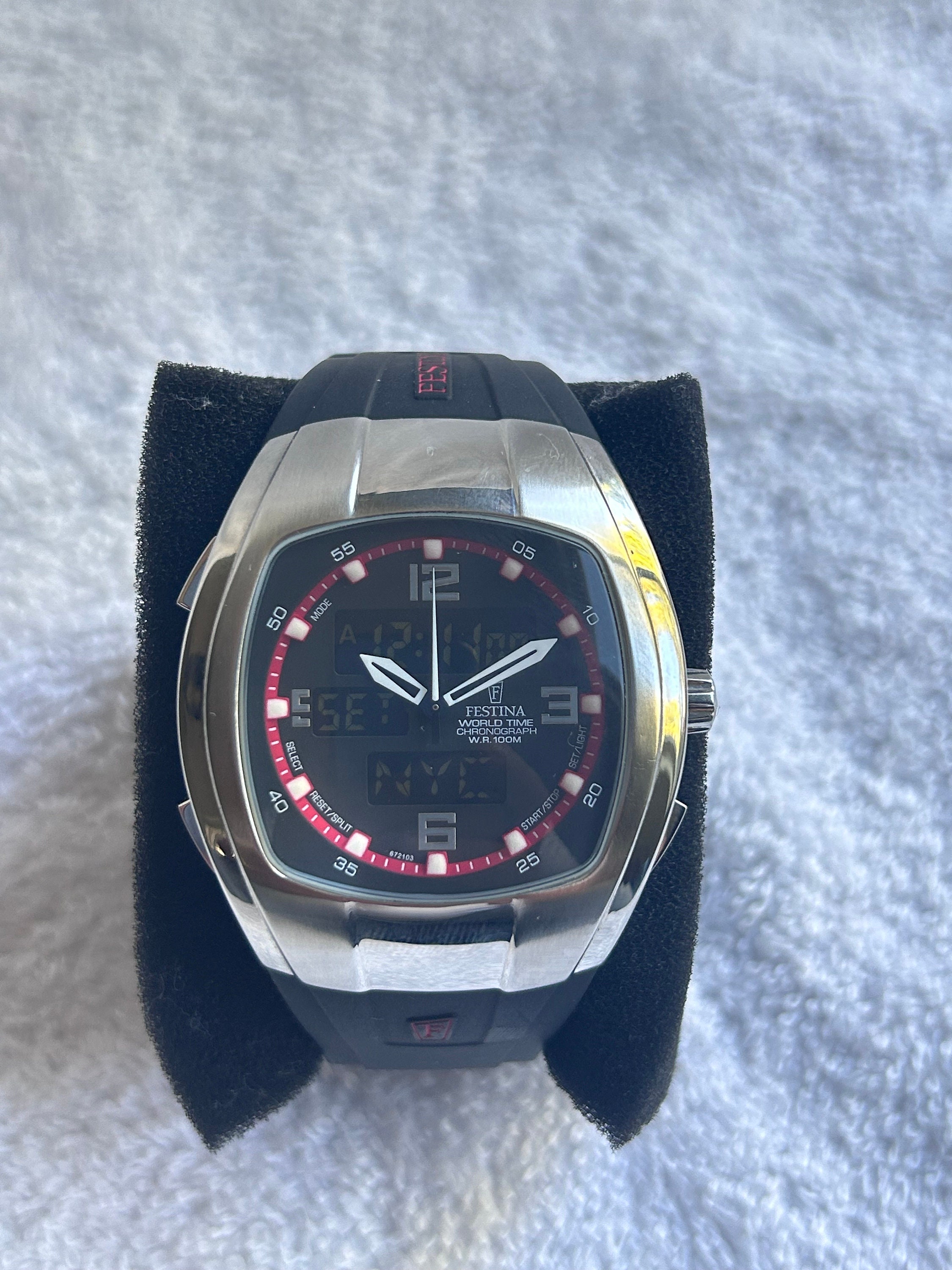 ASTROAVIA Orologio da polso da uomo, cronografo, al quarzo, cinturino