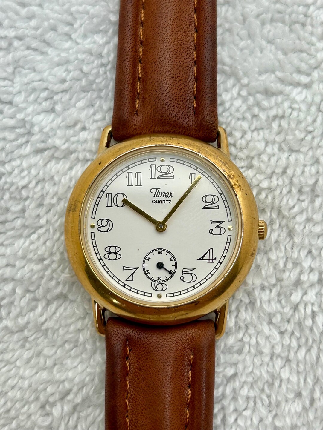 Vintage Timex Register at Six Gold-plated Stainless Steel Japan Quartz ...