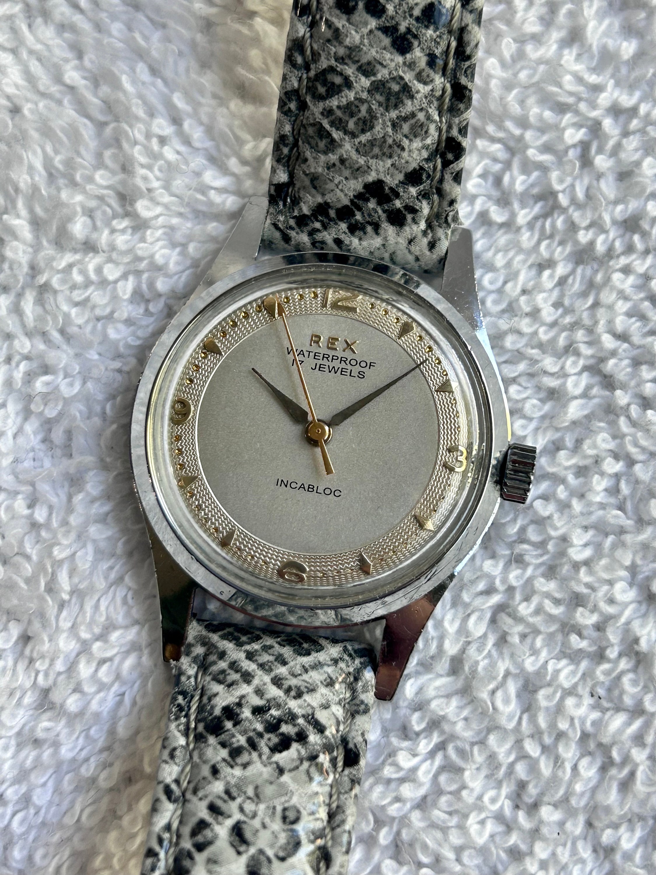 Vintage 1950's Militar Rex, 17 Jewels, Mechanical Winding