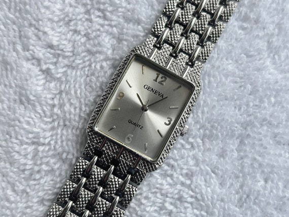 Modern Geneva Iced Stainless Steel Quartz Ladies … - image 4