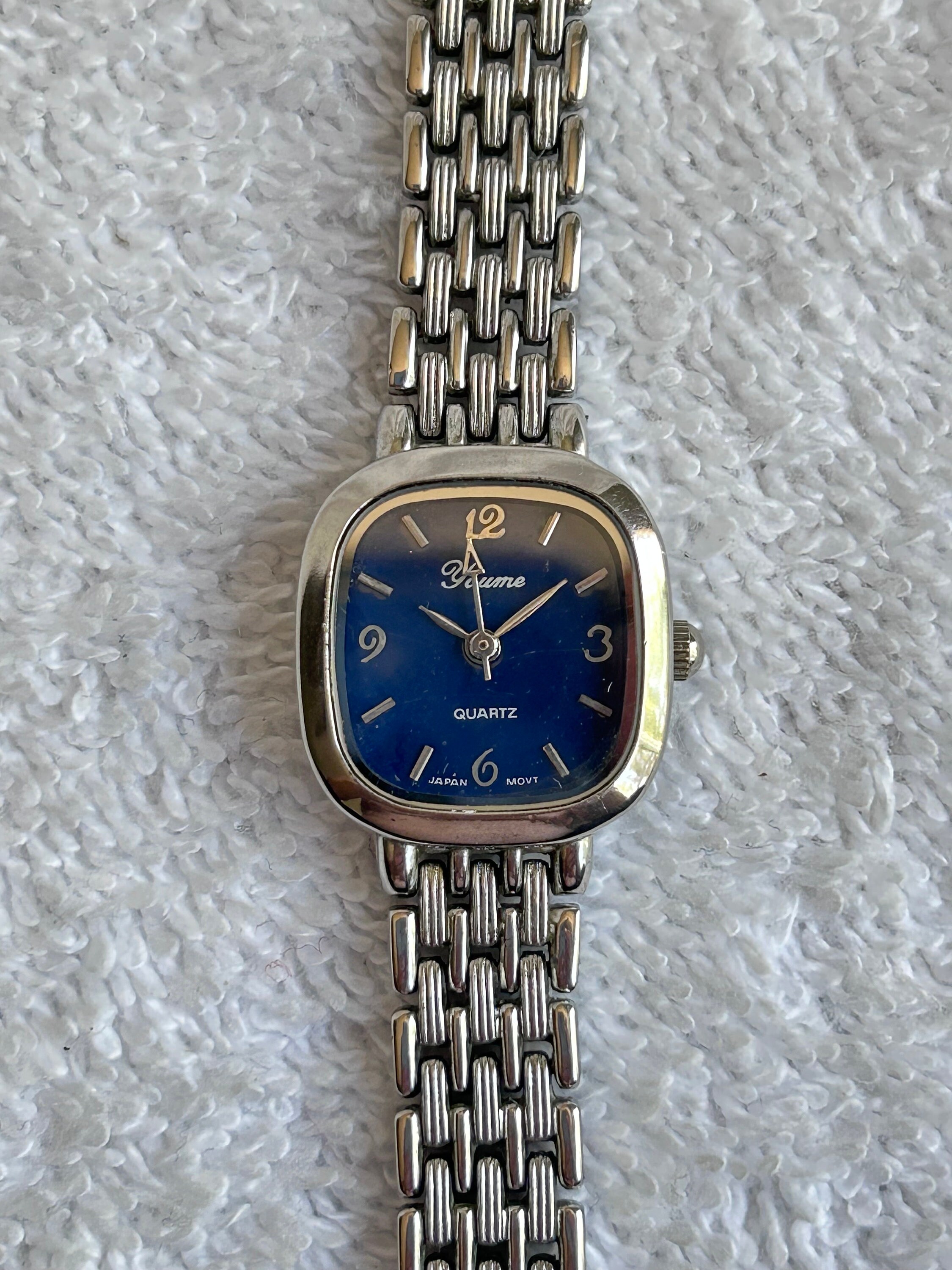 Vintage YOUME Blue Dial Stainless Steel Quartz Ladies Japan Made Cocktail Wristwatch Etsy Israel