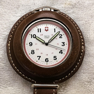 Vintage Swiss Army Belt Watch Luminescent Hands and Markers Stainless Steel Swiss Quartz