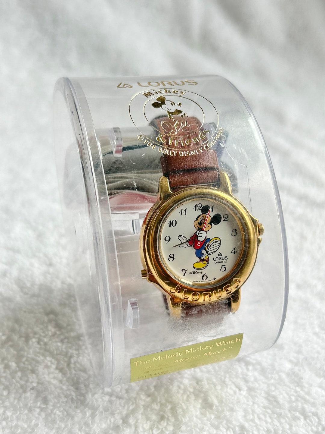 Vintage Melody Mickey Theme Song Disney Gold Plated Quartz Watch W Box and Instruction Warranty Booklet Etsy Canada