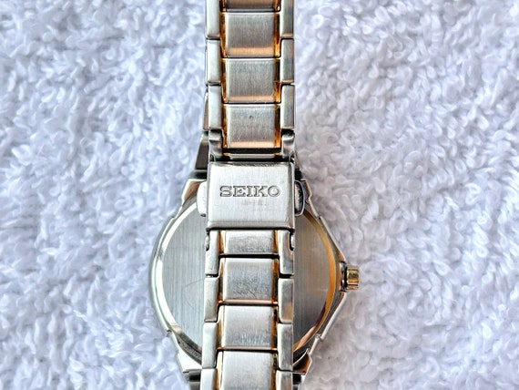 Seiko Solar Quick Set Date Luminescent Two Tone Stainless - Etsy