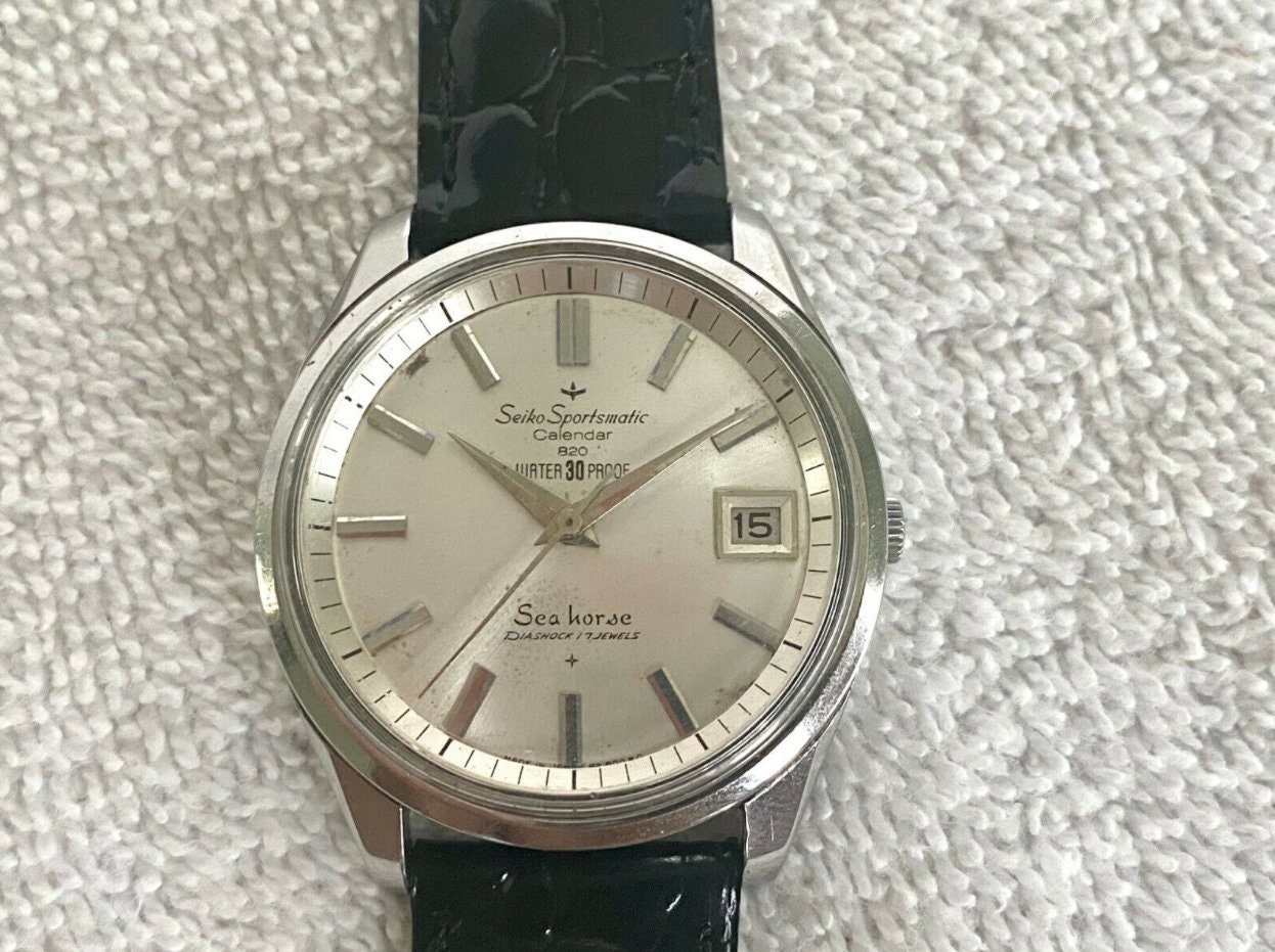 Vintage Seiko Sportsmatic Calendar 820 Seahorse Water 30 WATCH - Etsy UK