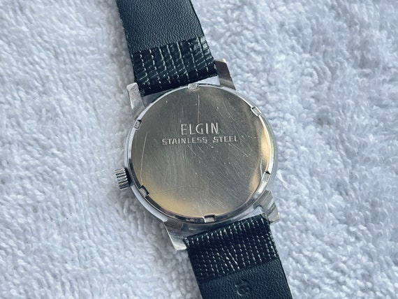 Vintage Elgin Automatic Date Register Stainless S… - image 8