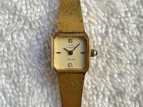 Vintage Jules Jurgensen Diamonds Gold Plated Stainless Steel  display picture 3