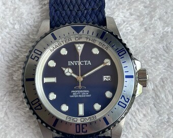 Master of the Sea Invicta Automatic Professional Diver 200 Meters 660 Feet Quick Date Stainless Steel Japan Made Watch Box Papers. Etsy